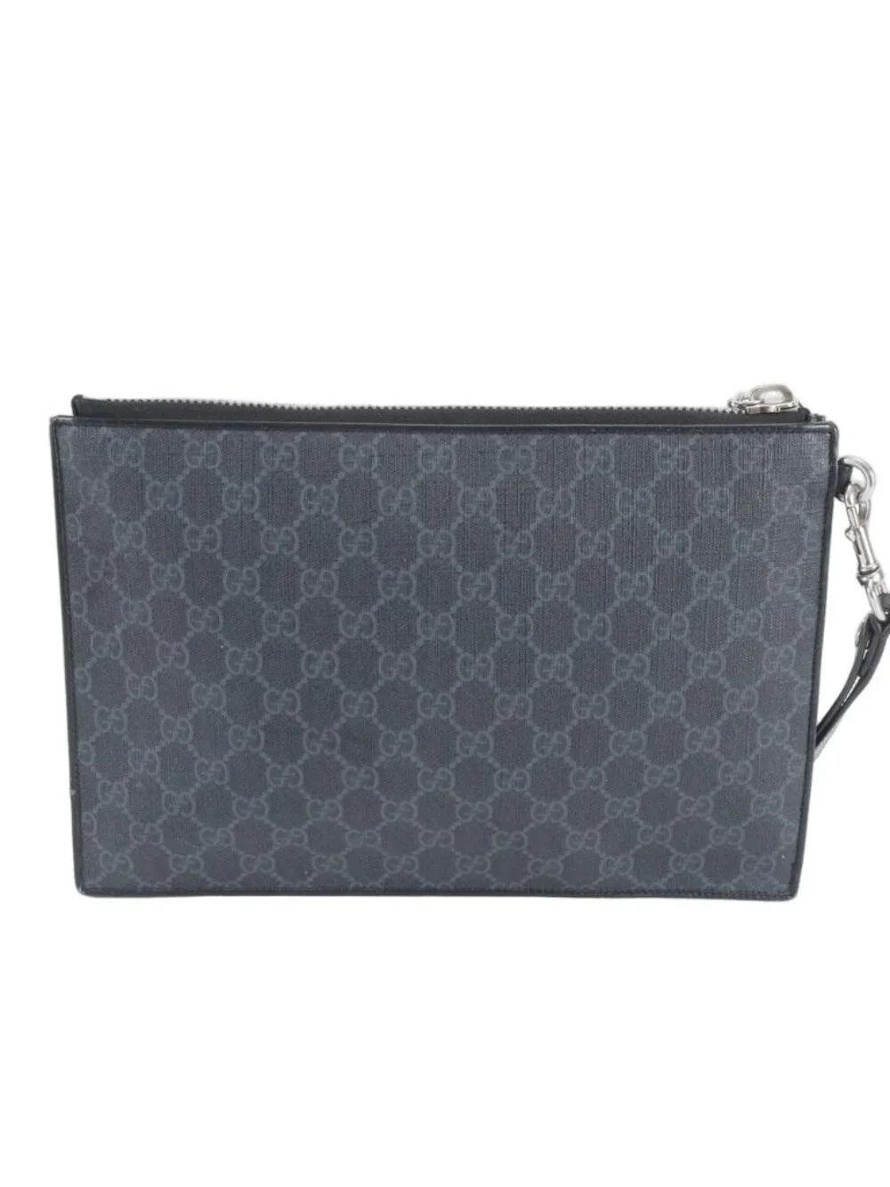 Gucci GG Supreme Night Courier Leather Clutch Pouch Business